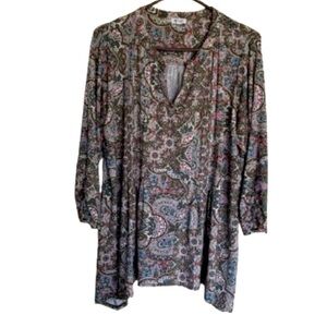 Paisley Print Tunic Top